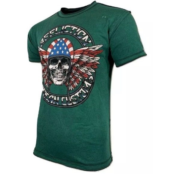 AFFLICTION Men's T-Shirt S/S INTERSTATE Tee Black - Picture 12 of 12